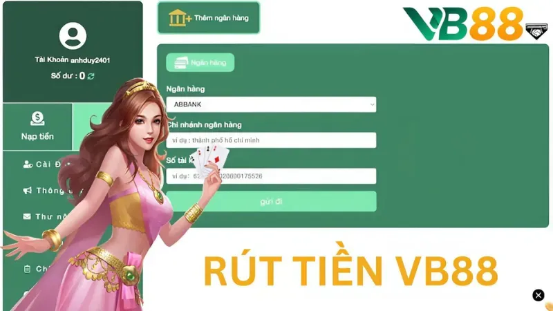 Hướng dẫn rút tiền VB88 dành cho người mới